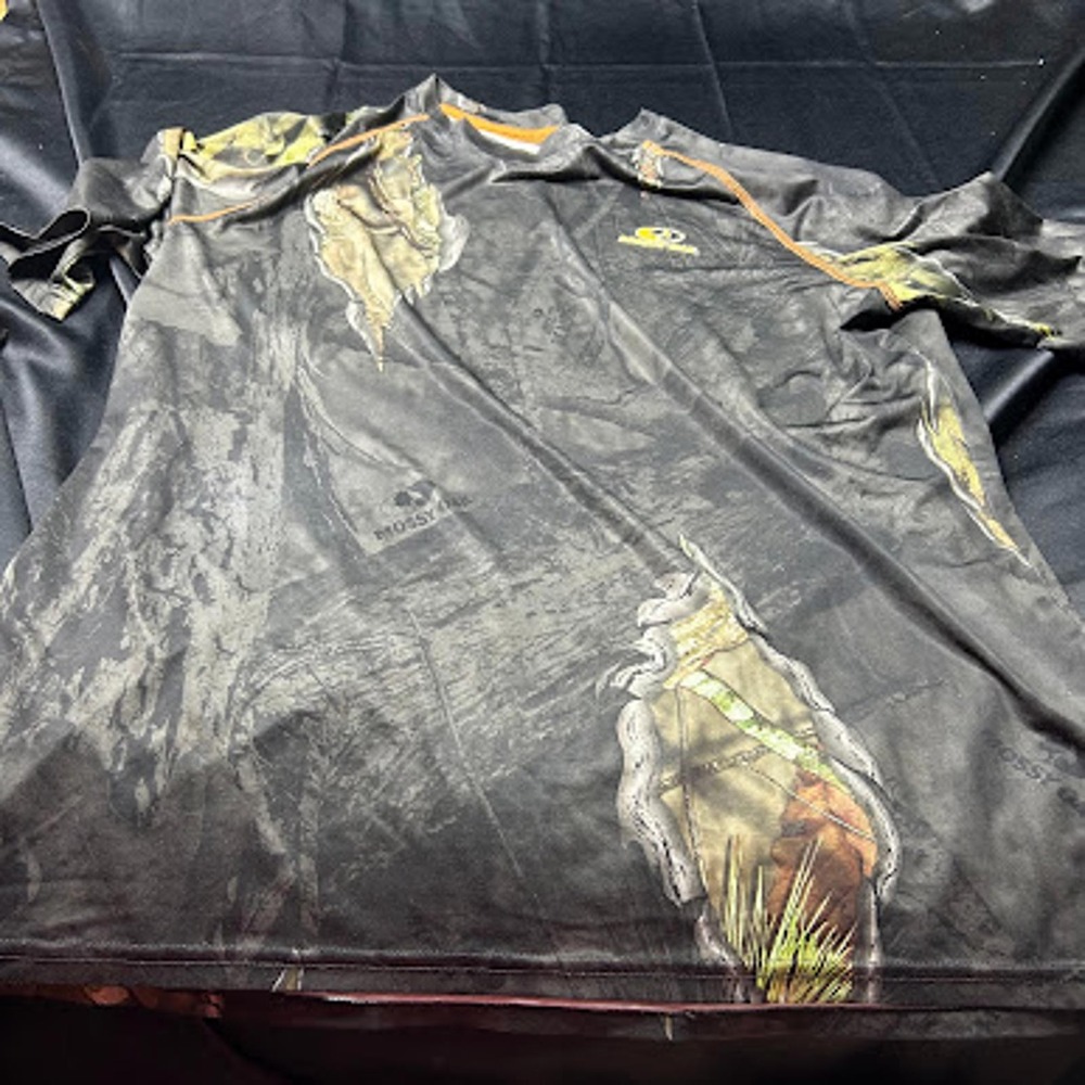 Mossy Oak Mens Camo Performance T-Shirt Short Sleeve Hunting Top Large L 42-44